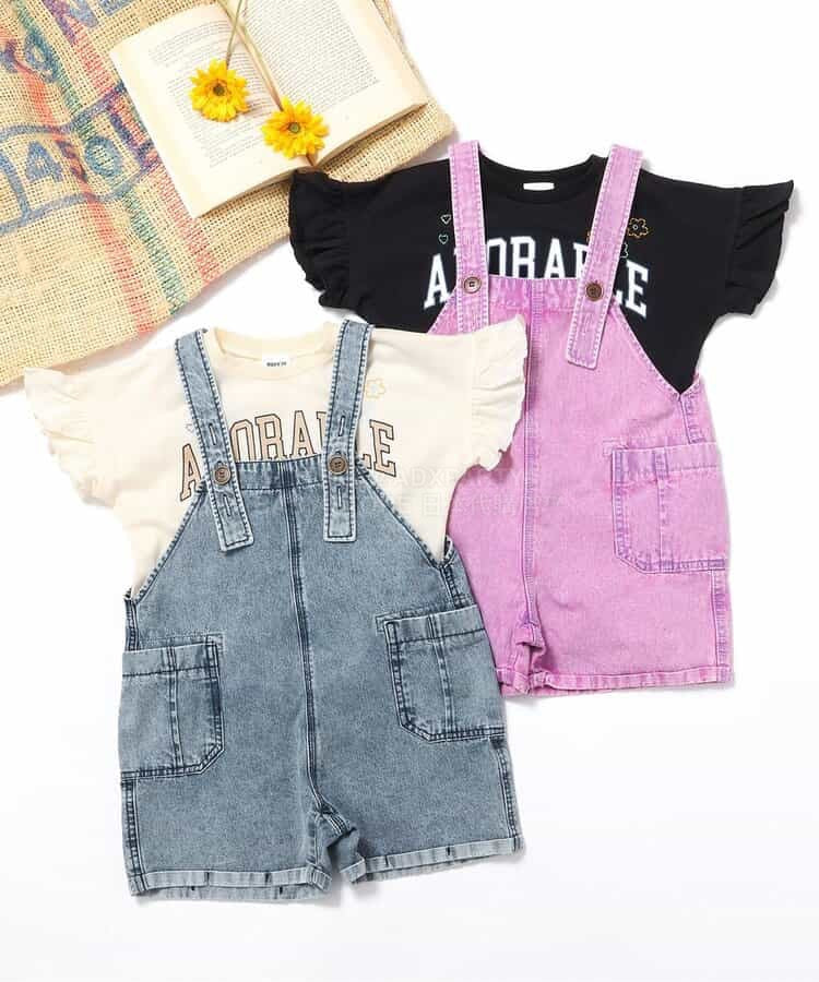 日本童裝 BREEZE 牛仔背帶褲 80-130cm 女童款 夏季 Jumpsuit