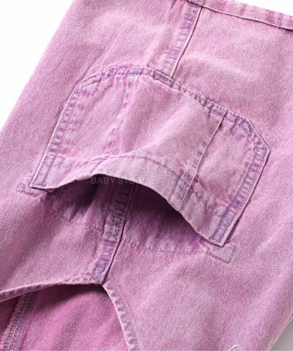 日本童裝 BREEZE 牛仔背帶褲 80-130cm 女童款 夏季 Jumpsuit