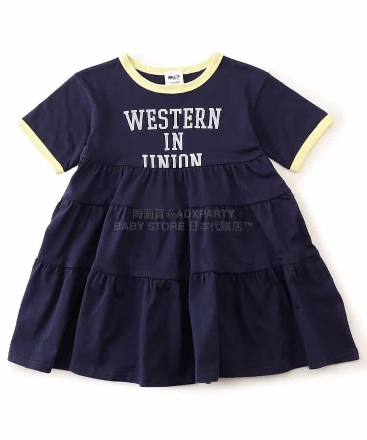 日本童裝 BREEZE 字母印花連身裙 80-140cm 女童款 夏季 DRESSES