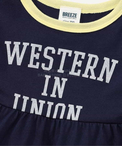 日本童裝 BREEZE 字母印花連身裙 80-140cm 女童款 夏季 DRESSES