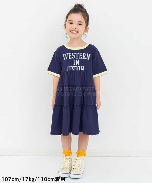 日本童裝 BREEZE 字母印花連身裙 80-140cm 女童款 夏季 DRESSES