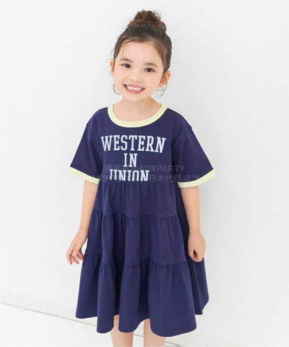 日本童裝 BREEZE 字母印花連身裙 80-140cm 女童款 夏季 DRESSES