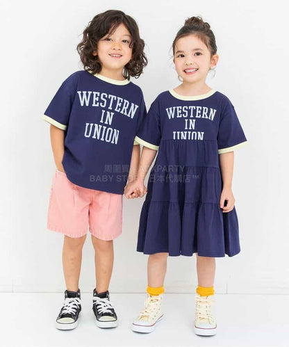 日本童裝 BREEZE 字母印花連身裙 80-140cm 女童款 夏季 DRESSES