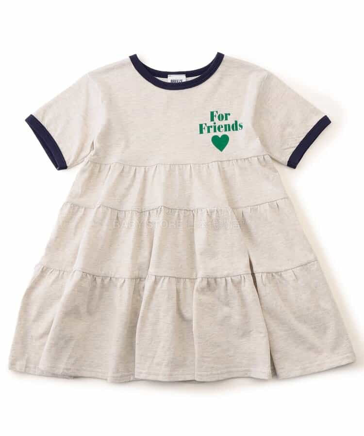 日本童裝 BREEZE 字母印花連身裙 80-140cm 女童款 夏季 DRESSES