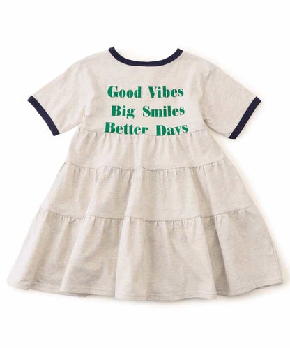 日本童裝 BREEZE 字母印花連身裙 80-140cm 女童款 夏季 DRESSES