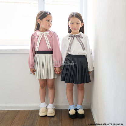 日本童裝 Ly# mine 【軟合成皮革】百褶裙 110-150cm 女童款 秋季 SKIRTS