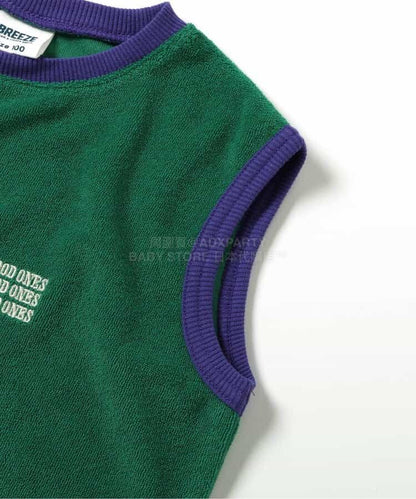 日本童裝 BREEZE 毛巾料兩件套裝 90-140cm 男童款 夏季 TOPS PANTS