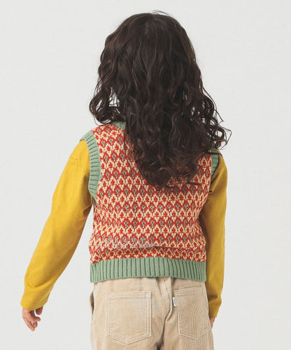 日本童裝 B:MING by BEAMS 編織針織背心 90-140cm 男童款/女童款 秋冬季 TOPS