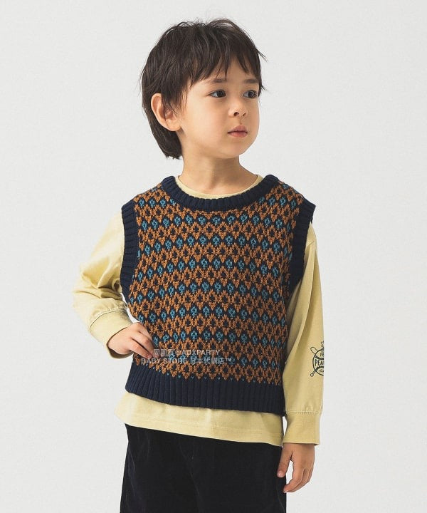 日本童裝 B:MING by BEAMS 編織針織背心 90-140cm 男童款/女童款 秋冬季 TOPS