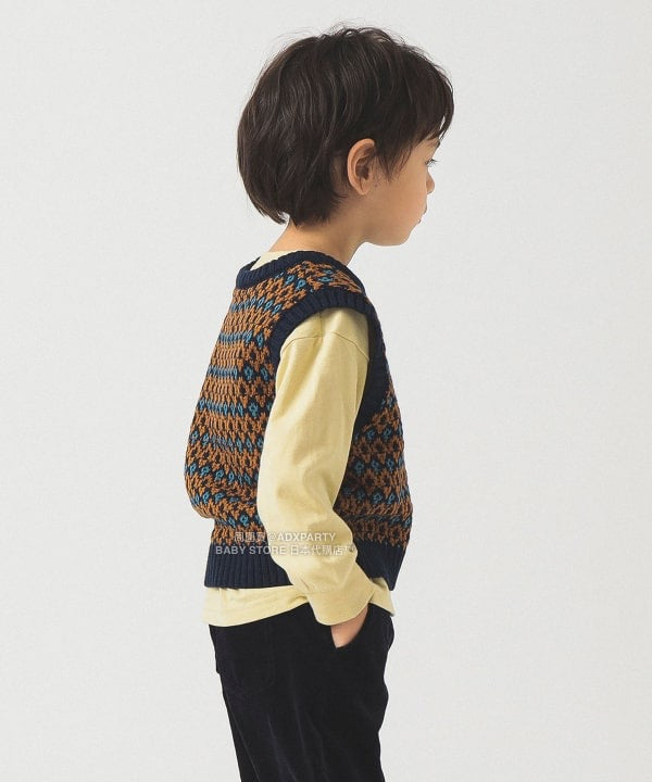 日本童裝 B:MING by BEAMS 編織針織背心 90-140cm 男童款/女童款 秋冬季 TOPS