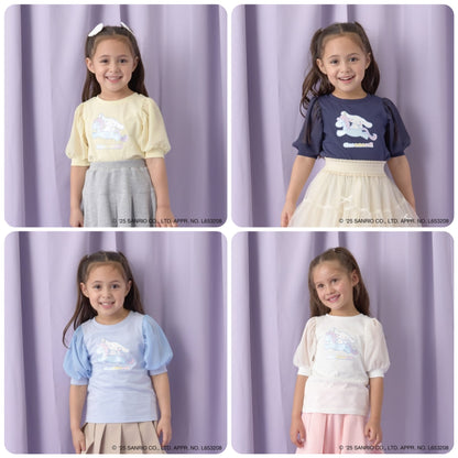 日本童裝 Ly# mine x Sanrio 泡泡袖上衣 100-140cm 女童款 春夏季 TOPS