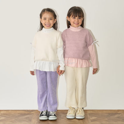 日本童裝 Ly# mine 針織燈芯絨長褲 100-150cm 女童款 秋季 PANTS