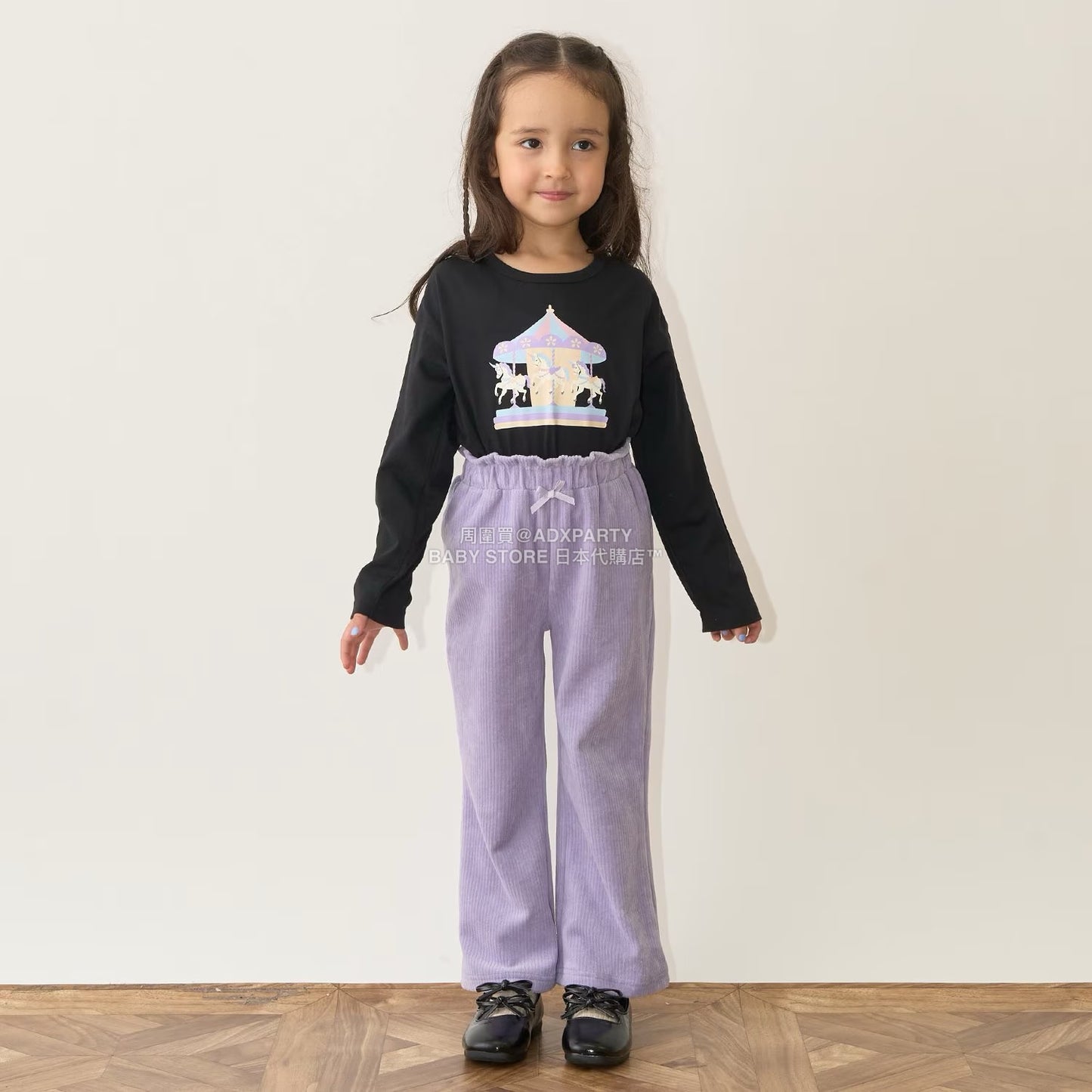 日本童裝 Ly# mine 針織燈芯絨長褲 100-150cm 女童款 秋季 PANTS