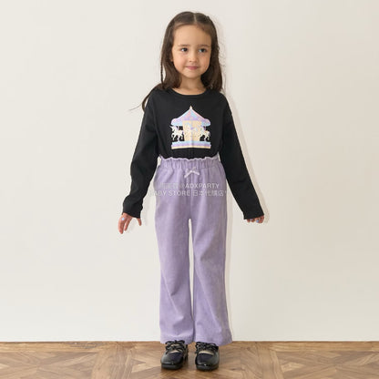 日本童裝 Ly# mine 針織燈芯絨長褲 100-150cm 女童款 秋季 PANTS