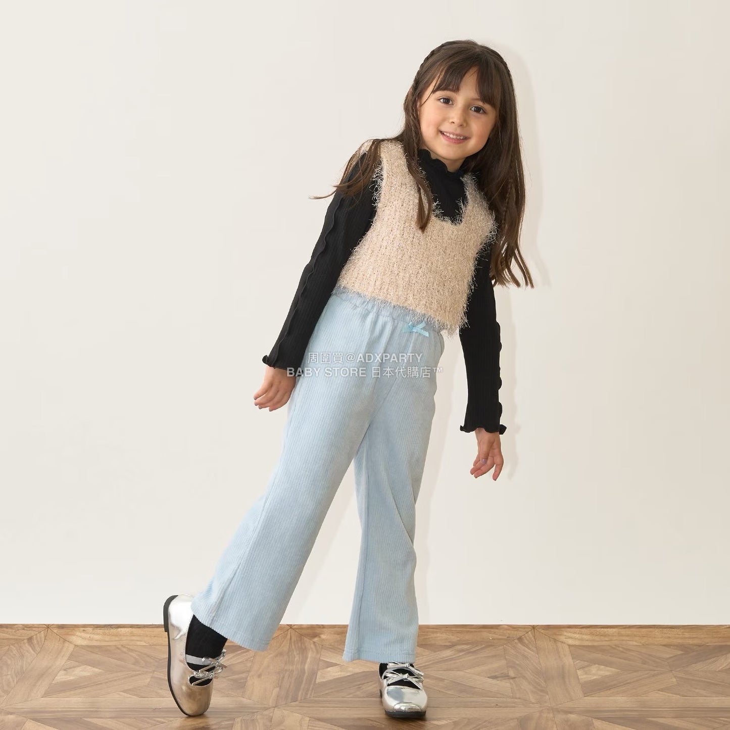 日本童裝 Ly# mine 針織燈芯絨長褲 100-150cm 女童款 秋季 PANTS