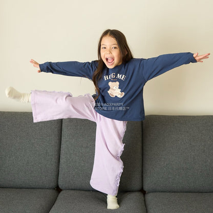 日本童裝 Ly# mine 側荷葉邊寬長褲 100-140cm 女童款 秋季 PANTS