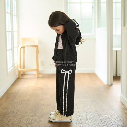 日本童裝 Ly# mine 蝴蝶結闊腿褲 100-150cm 女童款 秋季 PANTS