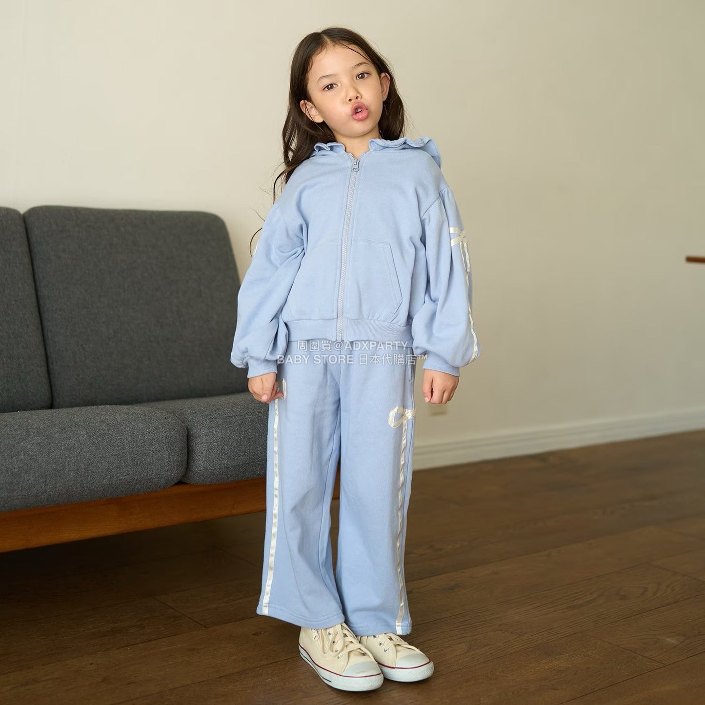 日本童裝 Ly# mine 蝴蝶結闊腿褲 100-150cm 女童款 秋季 PANTS