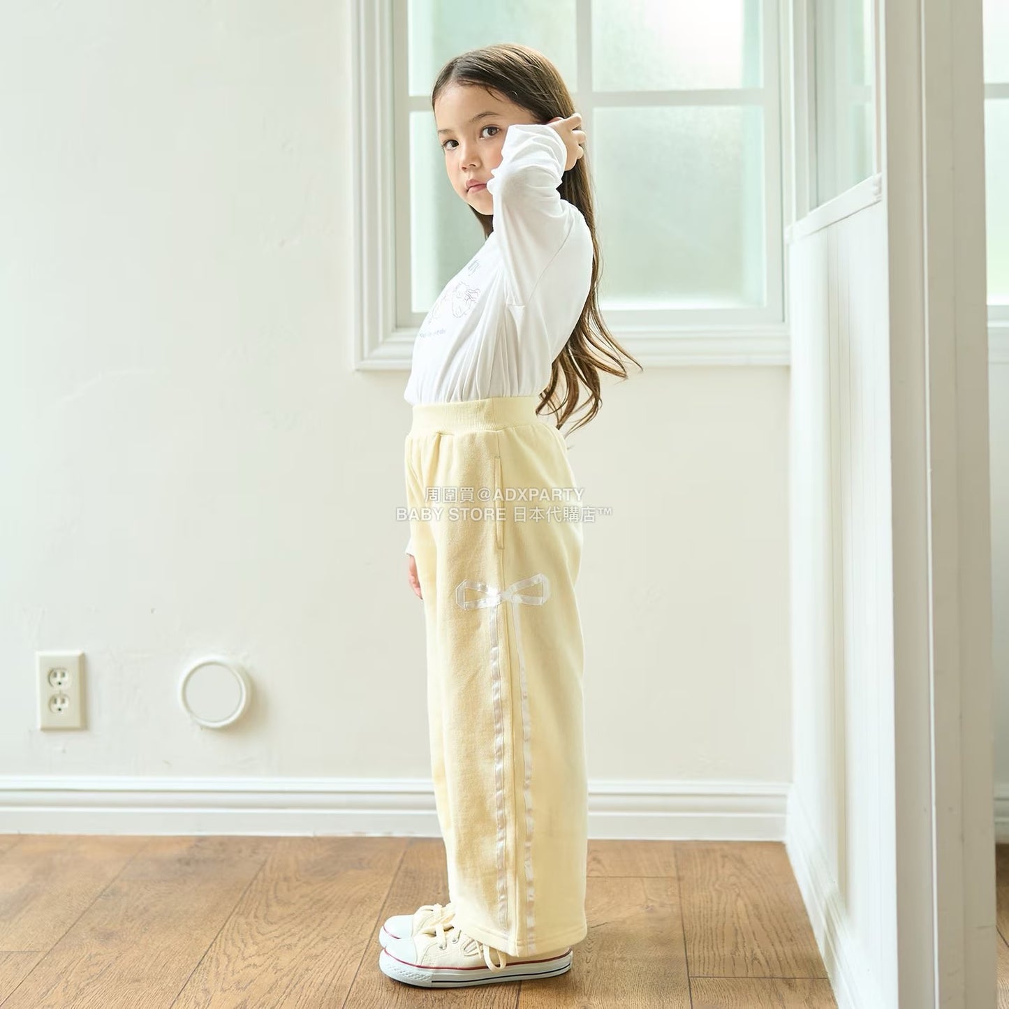 日本童裝 Ly# mine 蝴蝶結闊腿褲 100-150cm 女童款 秋季 PANTS