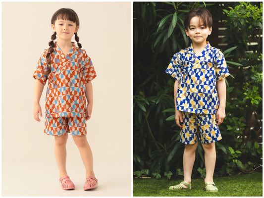 日本童裝 BE#AMS mini 日本甚平 日本和服 90-140cm 男童款/女童款 夏季 TOPS PANTS 日本夏祭慶典特輯