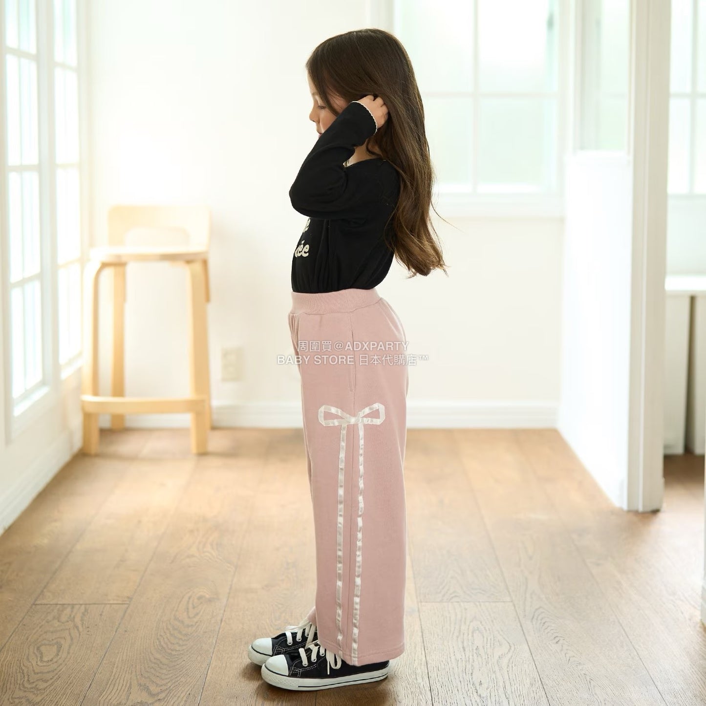 日本童裝 Ly# mine 蝴蝶結闊腿褲 100-150cm 女童款 秋季 PANTS