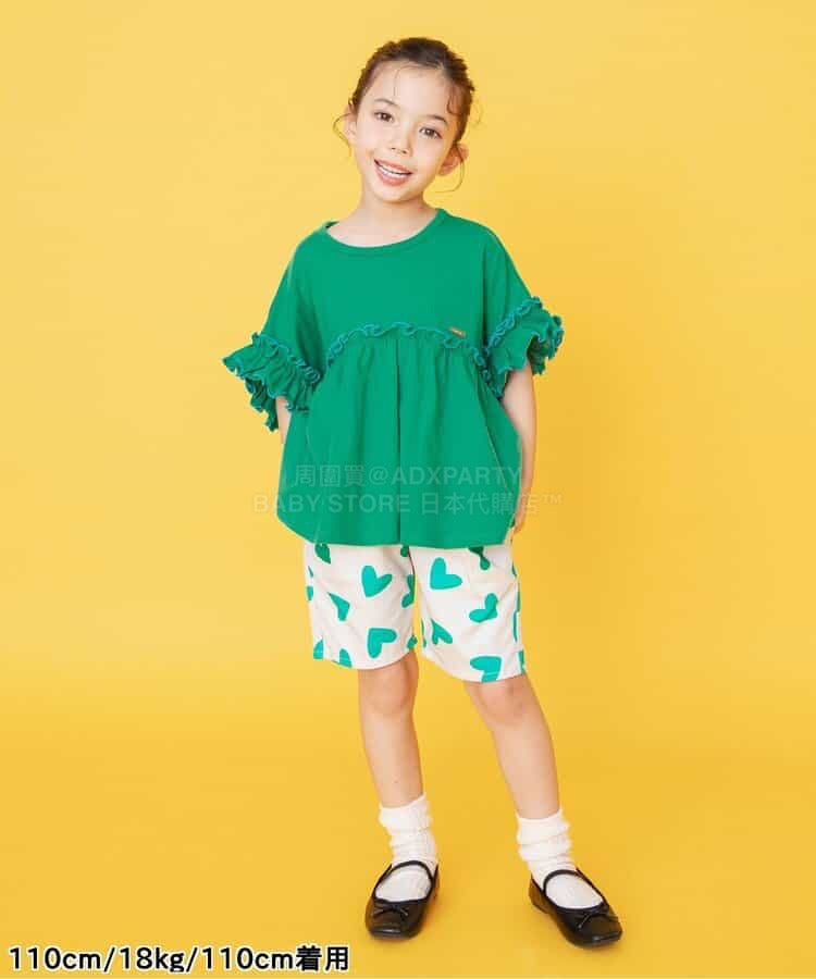 日本童裝 BREEZE 彩色荷葉邊上衣 80-140cm 女童款 夏季 TOPS