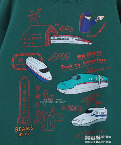 日本童裝 BEAMS mini JR 新幹線 衛衣 90-150cm 男童款 秋冬季 TOPS 鐵路系列