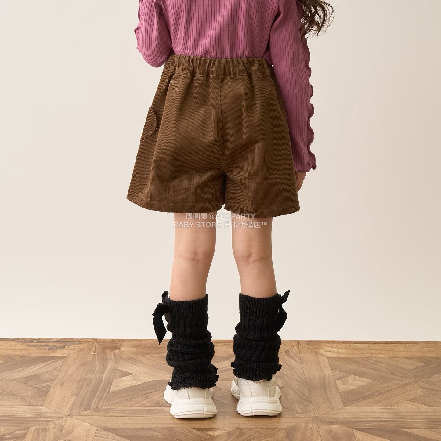 日本童裝 Ly# mine 心型口袋燈芯絨裙褲 100-150cm 女童款 秋季 PANTS