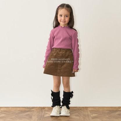 日本童裝 Ly# mine 心型口袋燈芯絨裙褲 100-150cm 女童款 秋季 PANTS