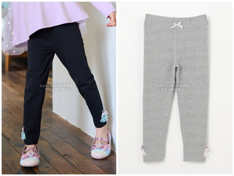 日本童裝 aF#a325 絲帶緊身褲 90-130cm 女童款 秋季 PANTS