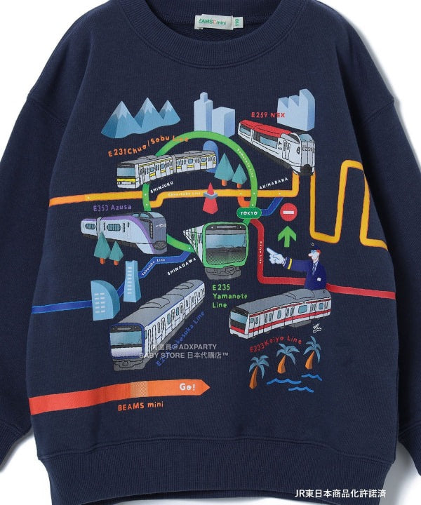日本童裝 BEAMS mini JR 在来線 衛衣 90-150cm 男童款 秋冬季 TOPS 鐵路系列