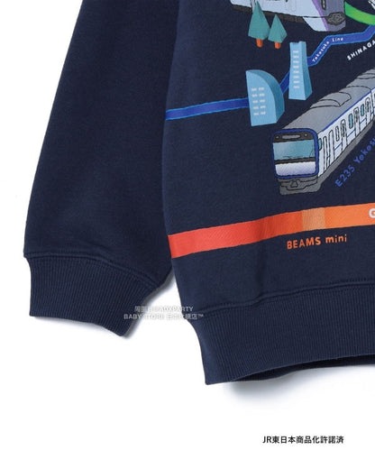 日本童裝 BEAMS mini JR 在来線 衛衣 90-150cm 男童款 秋冬季 TOPS 鐵路系列