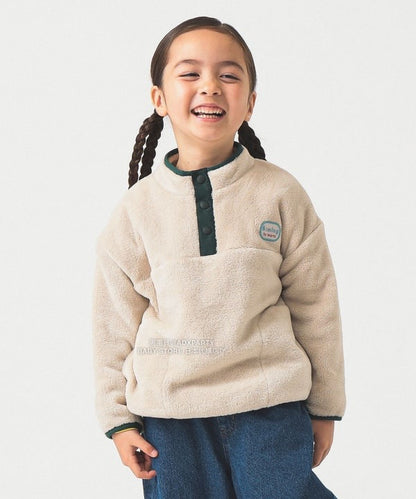 日本童裝 B:MING by BEAMS 抓毛半拉鍊上衣 90-140cm 男童款/女童款 秋冬季 TOPS 聖誕紅/新年紅