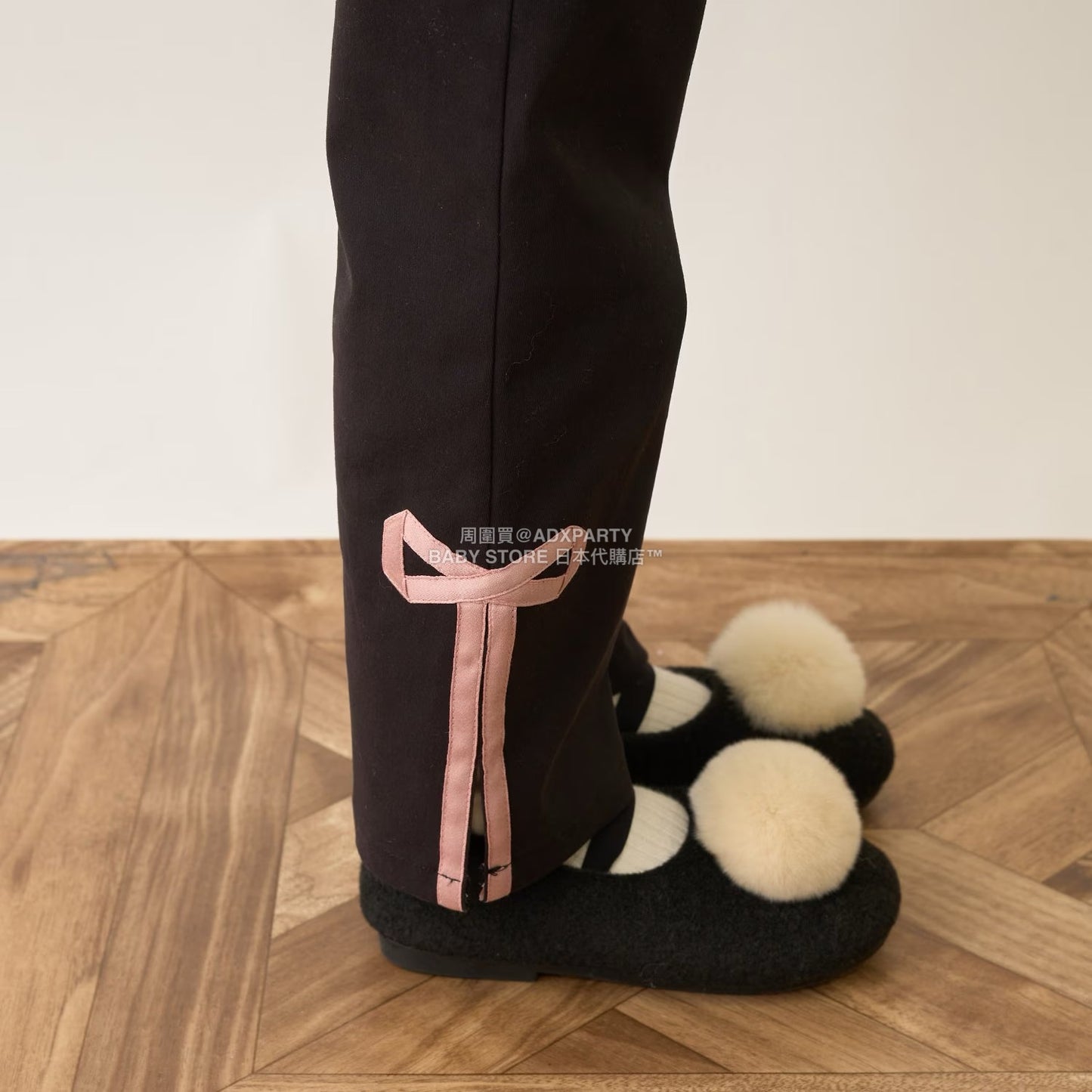 日本童裝 Ly# mine 裝飾絲帶側開衩長褲 100-150cm 女童款 秋季 PANTS