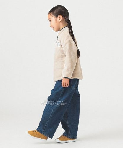 日本童裝 B:MING by BEAMS 抓毛半拉鍊上衣 90-140cm 男童款/女童款 秋冬季 TOPS 聖誕紅/新年紅