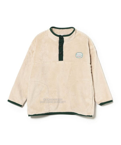 日本童裝 B:MING by BEAMS 抓毛半拉鍊上衣 90-140cm 男童款/女童款 秋冬季 TOPS 聖誕紅/新年紅