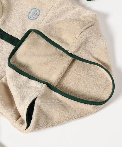 日本童裝 B:MING by BEAMS 抓毛半拉鍊上衣 90-140cm 男童款/女童款 秋冬季 TOPS 聖誕紅/新年紅