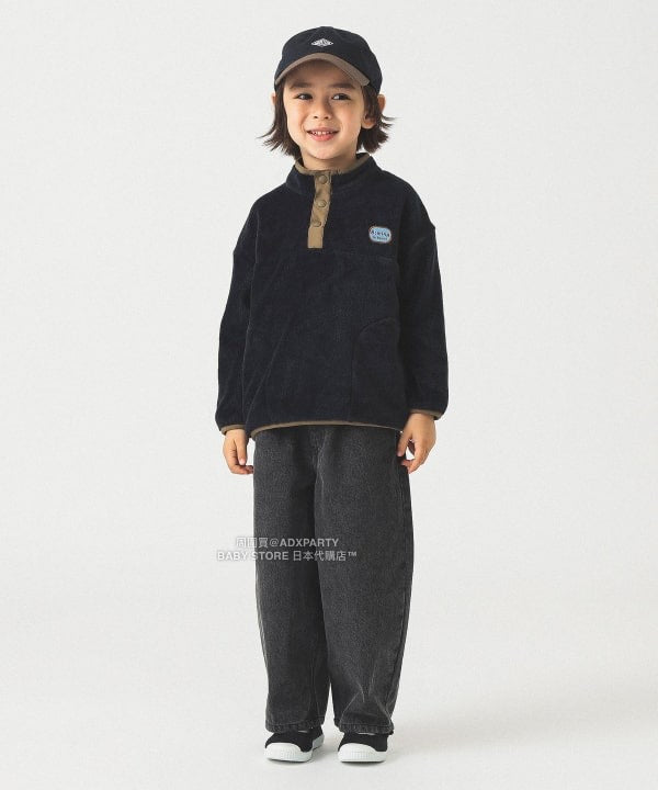 日本童裝 B:MING by BEAMS 抓毛半拉鍊上衣 90-140cm 男童款/女童款 秋冬季 TOPS 聖誕紅/新年紅