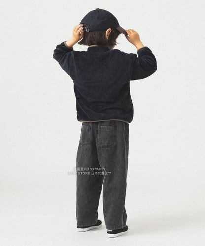 日本童裝 B:MING by BEAMS 抓毛半拉鍊上衣 90-140cm 男童款/女童款 秋冬季 TOPS 聖誕紅/新年紅