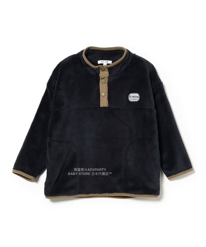 日本童裝 B:MING by BEAMS 抓毛半拉鍊上衣 90-140cm 男童款/女童款 秋冬季 TOPS 聖誕紅/新年紅