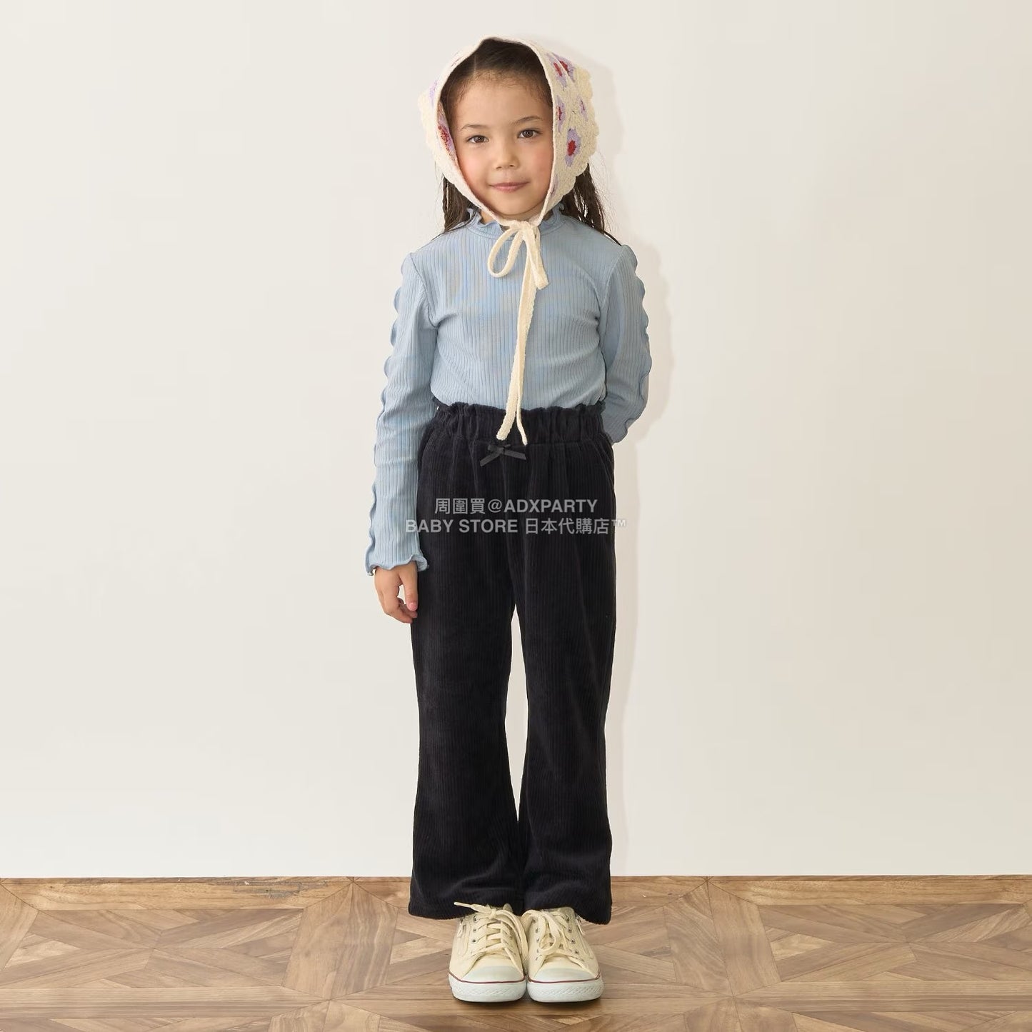 日本童裝 Ly# mine 木耳邊高領上衣 100-150cm 女童款 秋季 TOPS