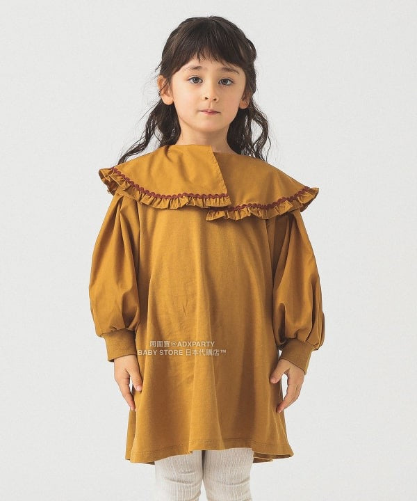 日本童裝 B:MING by BEAMS 荷葉邊領連身裙 90-140cm 女童款 秋冬季 DRESSES