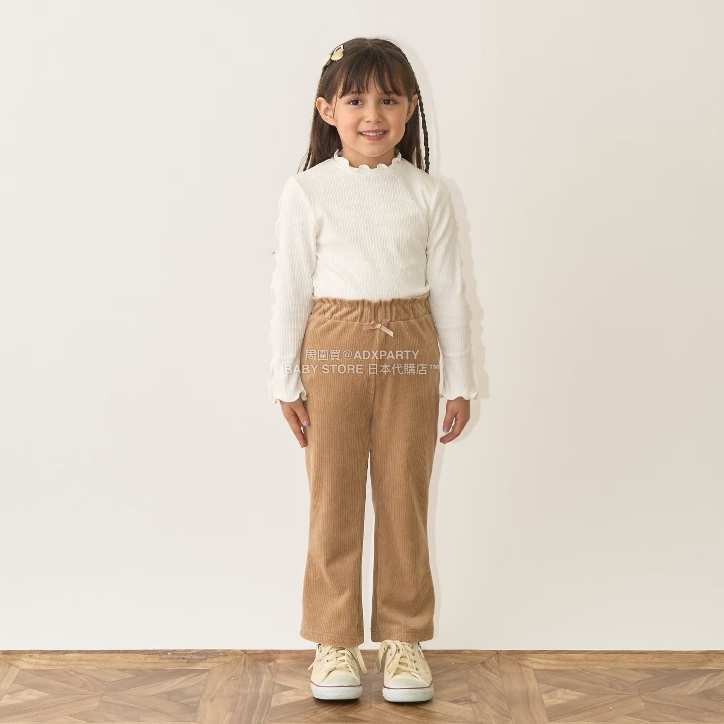 日本童裝 Ly# mine 木耳邊高領上衣 100-150cm 女童款 秋季 TOPS