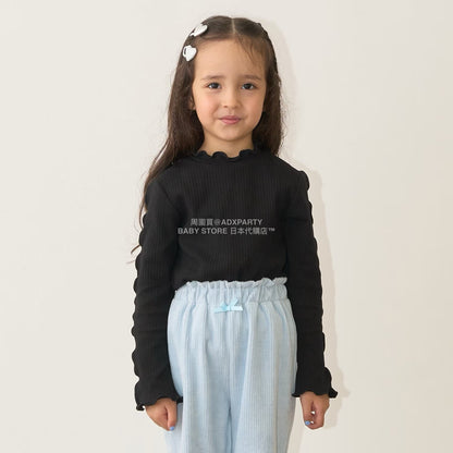 日本童裝 Ly# mine 木耳邊高領上衣 100-150cm 女童款 秋季 TOPS