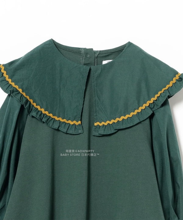 日本童裝 B:MING by BEAMS 荷葉邊領連身裙 90-140cm 女童款 秋冬季 DRESSES