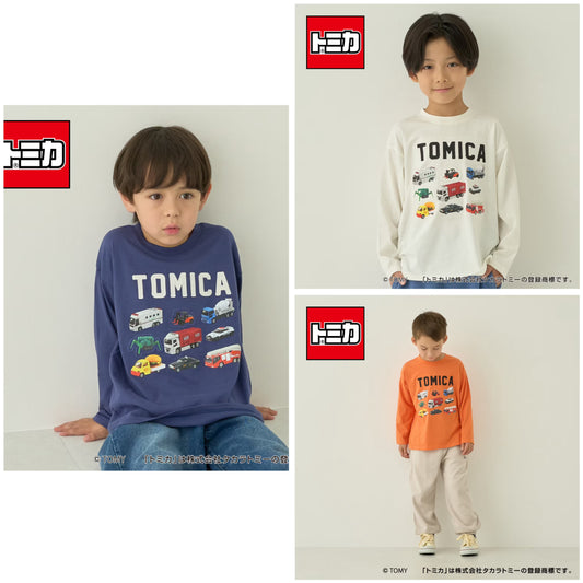 日本童裝 b・R# x Tomica 印花上衣 90-130cm 男童款 秋季 TOPS