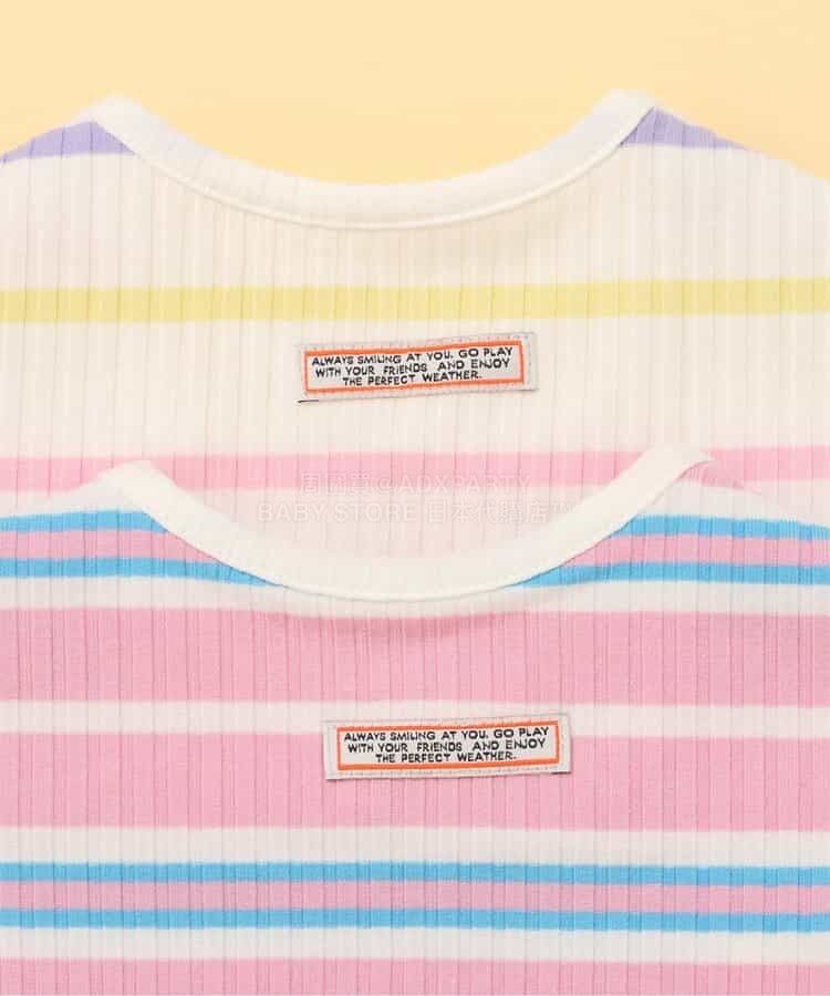 日本童裝 BREEZE 柔和羅紋荷葉邊連衣 70-80cm 女童款 初生嬰兒 夏季 Jumpsuit