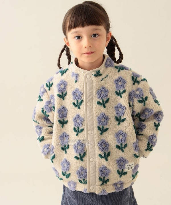 日本童裝 BEAMS mini 提花絨毛外套 90-140cm 男童款/女童款 秋冬季 (適合香港平均溫度、寒冷天氣、溫度低天氣）OUTERWEAR  【日本預售：2025年11月下旬】