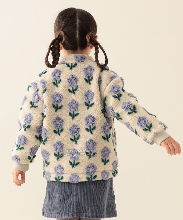 日本童裝 BEAMS mini 提花絨毛外套 90-140cm 男童款/女童款 秋冬季 (適合香港平均溫度、寒冷天氣、溫度低天氣）OUTERWEAR  【日本預售：2025年11月下旬】