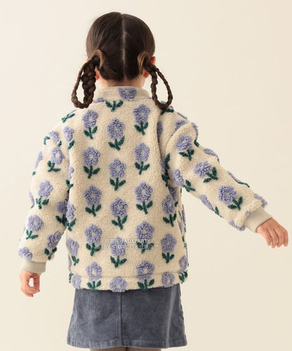 日本童裝 BEAMS mini 提花絨毛外套 90-140cm 男童款/女童款 秋冬季 (適合香港平均溫度、寒冷天氣、溫度低天氣）OUTERWEAR  【日本預售：2025年11月下旬】